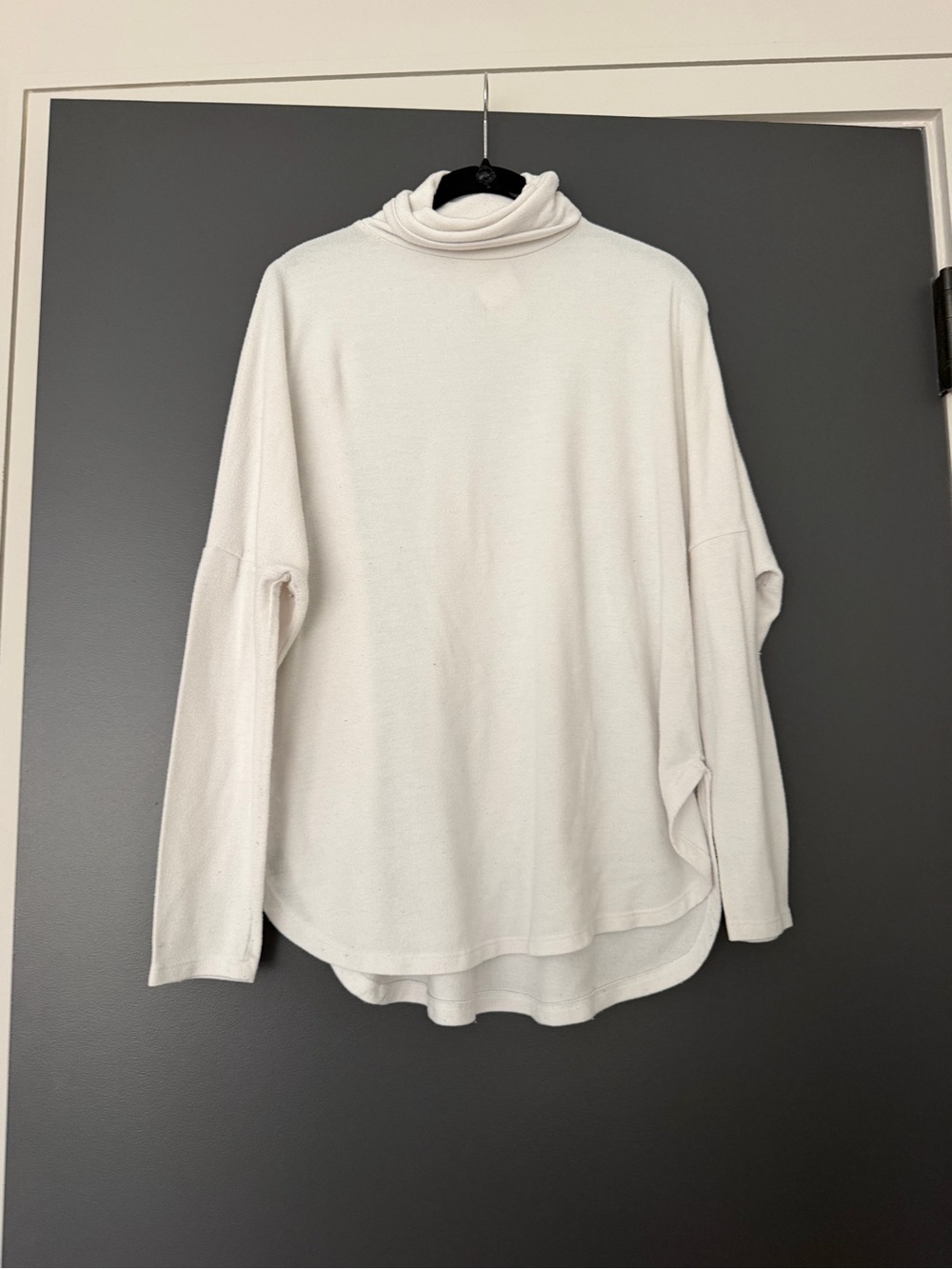 Heather White Turtleneck Sweater